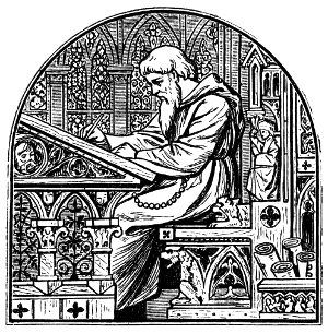 scribe woodcut